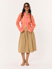 Sunset Striped Gauze Holiday Shirt